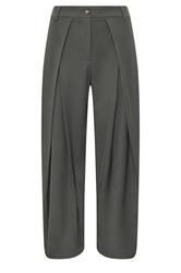 PixieGirl Petite Grey Wrap Pleated Wide Leg Trousers