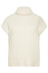 PixieGirl Ivory White Ribbed Roll Neck Knitted Top | PixieGirl 7