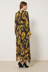 STAR Black Floral Mesh Pleated Maxi Dress | StarByJM 3