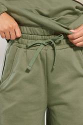 PixieGirl Petite Women's Green Colour Block Wide Leg Joggers | PixieGirl 5