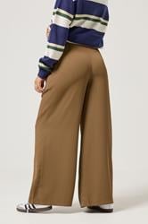 PixieGirl Petite Women's Brown Pleated Formal Trousers | PixieGirl 3