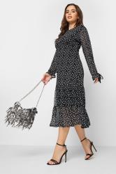 PixieGirl Black Polka Dot Print Mesh Dress | PixieGirl 3