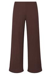 PixieGirl Petite Women's Brown Bubble Textured Wide Leg Trousers | PixieGirl 5