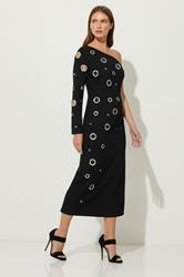STAR Black One Shoulder Eyelet Dress | StarByJM 1