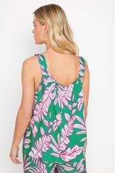 M&Co Petite Green Leaf Print Cami Top | M&Co 2