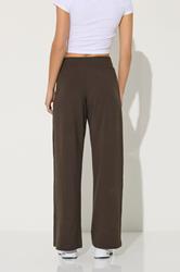 PixieGirl Petite Women's Chocolate Brown Stretch Yoga Trousers | PixieGirl 3