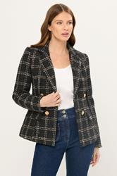 STAR Black Check Boucle Blazer | StarByJM 1
