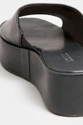 LIMITED COLLECTION Black Platform Mule Sandals In E Wide Fit & EEE Extra Wide Fit 4