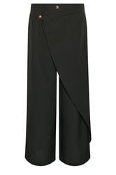 PixieGirl Petite Black Wrap Wide Leg Trousers