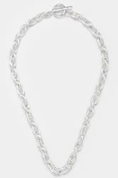 Silver Tone Multi Link Chain Necklace | Yours Clothing 2