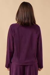 PixieGirl Petite Women's Burgundy Red 'Weekend' Slogan Fleece Lounge Top | PixieGirl 3