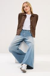 PixieGirl Petite Women's Chocolate Brown Suedette Jacket | PixieGirl 2