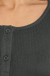 PIxieGirl Petite Women's Charcoal Grey Ribbed Cardigan | PixieGirl 4