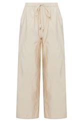 PixieGirl Petite Ivory White Beaded Wide Leg Trousers