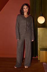 PixieGirl Petite Women's Chocolate Brown Chenille Cardigan | PixieGirl 1