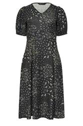 M&Co Petite Black Floral Print Midi Dress | M&Co 5