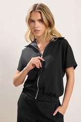 PixieGirl Petite Womens Black Short Sleeve Jacket | PixieGirl 1