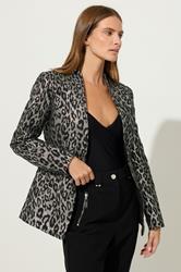 STAR Silver Leopard Tailored Jacquard Blazer | StarByJM 1