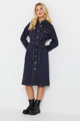 M&Co Petite Indigo Blue Denim Shirt Dress | M&Co 1