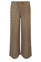 PixieGirl Petite Women's Brown Spot Crepe Wide Leg Trousers | PixieGirl 5