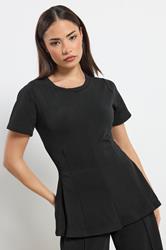 PixieGirl Petite Women's Black Cinched Waist Top | PixieGirl 1
