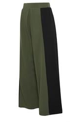 PixieGirl Petite Khaki Green Side Panel Wide Leg Trousers