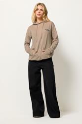 PixieGirl Petite Natural Brown 'Coffee' Slogan Drawstring Hoodie | PixieGirl 2