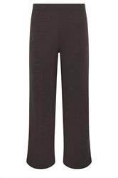 M&Co Petite Brown Ribbed Wide Leg Trousers | M&Co  5