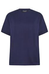 PixieGirl Petite Women's 2 PACK Chocolate Brown & Navy Blue Oversized T-Shirts | PixieGirl 2