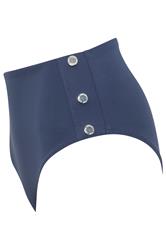 STAR Navy Blue Popper Detail Bikini Bottoms | StarByJM 6