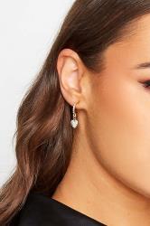 Gold Diamante Heart Drop Earrings | Yours Clothing 1