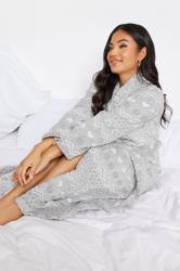 PixieGirl Grey Fairisle Shawl Dressing Gown | PixieGirl  4