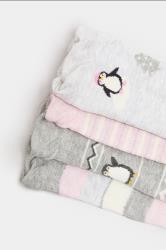 4 PACK Blue & Grey Novelty Penguin Print Ankle Socks | Yours Clothing 4