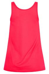 Petite Bright Pink Dipped Hem Vest Top | PixieGirl 7