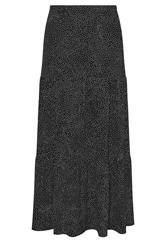 M&Co Petite Black Spot Print Maxi Skirt | M&Co 5