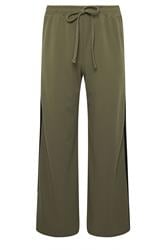 PixieGirl Petite Womens Olive Green Side Stripe Trousers | PixieGirl 5
