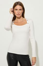 STAR White Button Detail Top | StarByJM 1