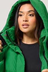 PixieGirl Petite Womens Bright Green Quilted Puffer Jacket | PixieGirl 4