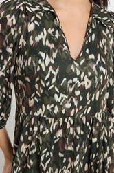 PixieGirl Petite Women's Khaki Green Camo Midaxi Dress | PixieGirl 4