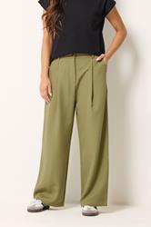 PixieGirl Petite Women's Sage Green Wide Leg Trousers | PixieGirl 1