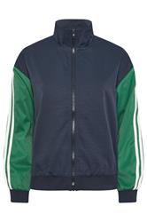 PixieGirl Petite Women's Navy Blue & Forest Green Side Stripe Jacket | PixieGirl 6