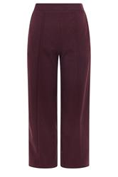 M&Co Berry Purple Pintuck Trousers | M&Co 5