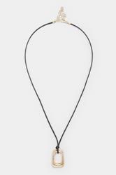 Gold Tone Abstract Pendant Necklace | Yours Clothing 2