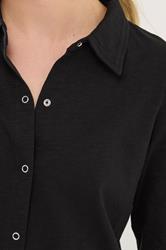 PixieGirl Petite Women's Black Rolled Sleeve Shirt | PixieGirl 4