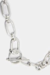 Silver Tone Chunky Chain Necklace | Yours Clothing 3
