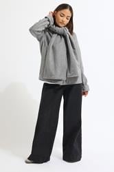 PixieGirl Petite Women's Dark Grey Formal Scarf Coat | PixieGirl 2