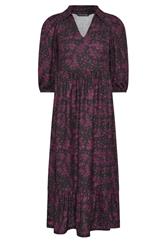PixieGirl Petite Women's Burgundy Red Abstract Midaxi Dress | PixieGirl 5