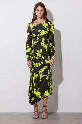 STAR Black Abstract Asymmetric Ruched Dress | StarByJM 2