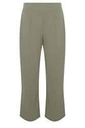 M&Co Petite Khaki Green Pintuck Trousers | M&Co 6