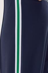PixieGirl Petite Women's Navy Blue Side Stripe Trousers | PixieGirl 4